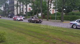 Retro cars parade