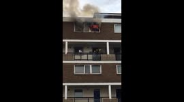 St Pauls Way, Devons Road Flat Fire, East London 9.30am 3/7/17