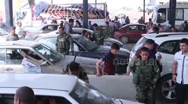 Raw Iraqis flee First day