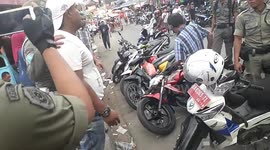 The parking attendant went berserk to the clerk