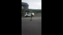 Haymaker fail = Broken leg