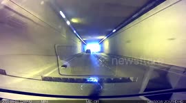 Boeing 787 Dreamliner takeoff seen from road below runway