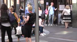 Man wears bin bag in London in what is possibly an attempt to be trendy
