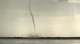 Impressive footage of huge waterspout