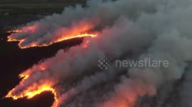 Forest fire spreads from Mongolia into northern China