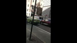 Cyclist and Cab Driver nearly fight