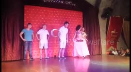Holiday video of embarassed bf dancing