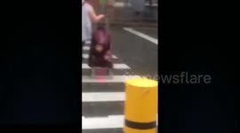 Grandma comes up with innovate way to protect grandson from rainstorm