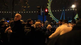 Drunk idiot new years eve 2011 London - Raw video part 4