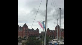 The Red Arrows fly directly over me