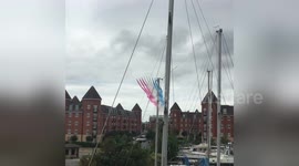 Newsflare Edit - The Red Arrows fly directly over me