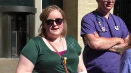 Nurses found an NHS 69th Birthday monies tree delivered to Jemery Hunt, London, UK