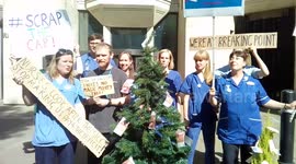Nurses deliver *found* magic money tree to Jeremy Hunt