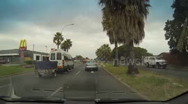 Dramatic dashcam footage of pedestrians narrowly escaping with their lives