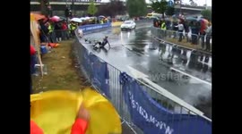 Spectacular Tour de France Crash (2017)