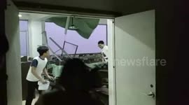Strong wind blows window down