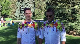 Two Men Getting Married on Float in Denver Pride ParadeParade