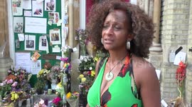 Maria Kleopatra comes to pay tribute Grenfell Tower Fire