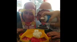 Pie face between friends