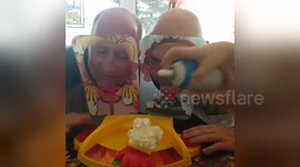 Newsflare Edit - Pie face between friends