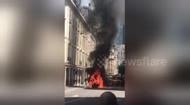 Newsflare Edit - Fire in Gresham Street, Bank of England, London
