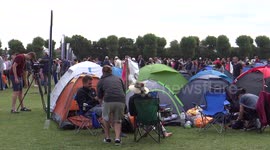 Tent town in Wimbledon Park for the world famous championship championship