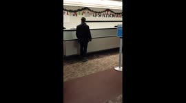 Us air vs angry passengers at phoenix airport