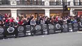 Gumball 3000 - crowds meet the cars arriving to London, 2016