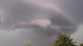 Amazing Shelf Cloud over Rybnik 07-07-2017