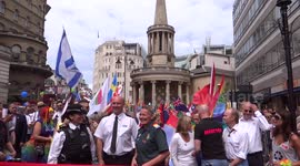 Pride Parade opened with the Mayor of London Sadiq Khan, 2017