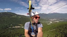 YouTuber rides one of the longest and fastest ziplines in the world