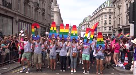 Canada community marshes at London Pride Parade 2017
