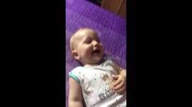 baby laughing