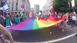 Tom Daley With Cute Dog at Pride 2017