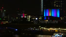 National Theatre lit up with colours for London Pride 2017