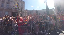 Labour Party Supporter At London Pride Shows Off Her Support