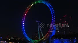 London Eye lit up for Pride 2017