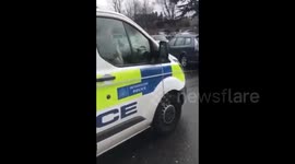 Police on mobile phone