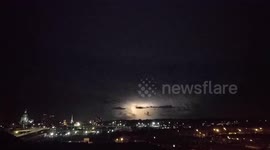 Strong lightning storm over southern Minnesota