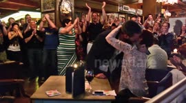 Flashmob choir takes over restaurant for wedding proposal