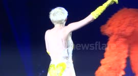 Miley Cyrus - FU (WARDROBE MALFUNCTION) in London 6th May 2014
