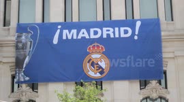 Madrid town hall supporting Real and Atleti in Champion league final