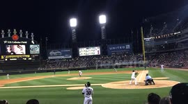 Tyler Flowers Throws Bat into Stands (Slo-Mo) at White Sox Game