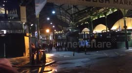 Kiefer Sutherland films '24' gunfight in Borough Market