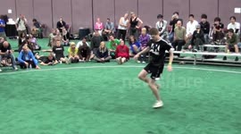 Mesmerisingly brilliant hacky sack routine