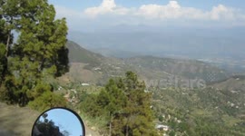 Royal Enfield bike descent from Tso Pema caves, Himachal Pradesh, India