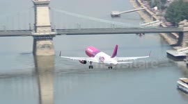AIRBUS A320 PERFORMS LOW-PASS OVER DANUBE