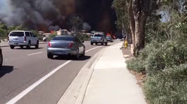 Brush fire starts in Carlsbad at 10:30 AM on May 14, 2014