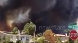 Fire Hits Homes in Carlsbad Oceanside San Diego