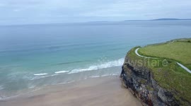 Drone films dolphins swimming off the west coast of Ireland